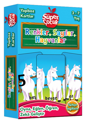 SÜPER ÇOCUK YAPBOZ KARTLAR / RENKLER, SAYILAR, HAYVANLAR / 3-7 Y ...