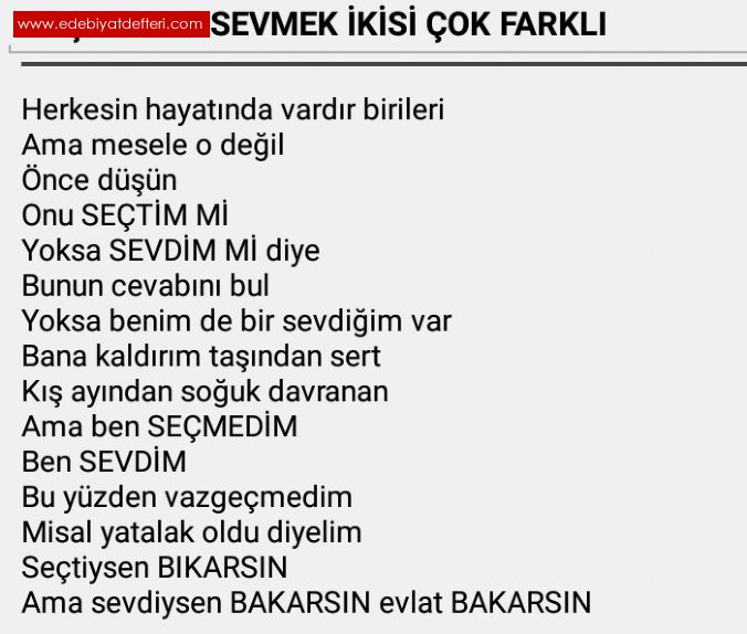 SEMEK VE SEVMEK KS OK FARKLI