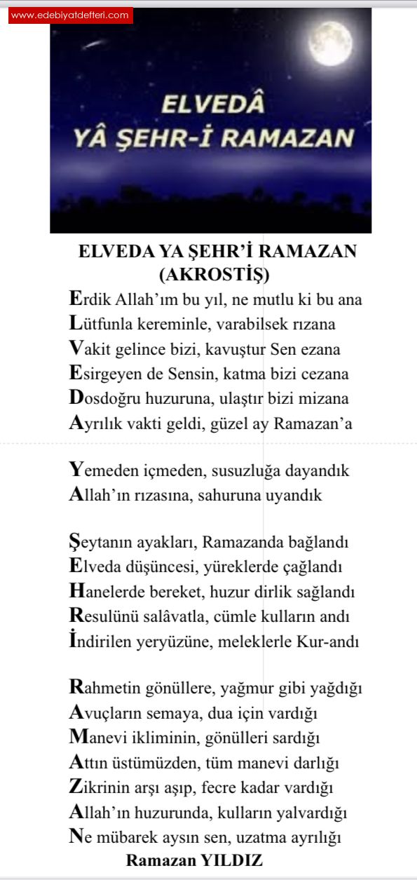 Elveda Ya ehri Ramazan (Akrosti)