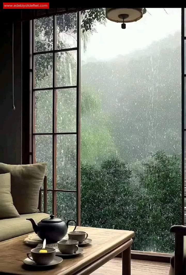 Bak ne gzel bir yamur yayor.