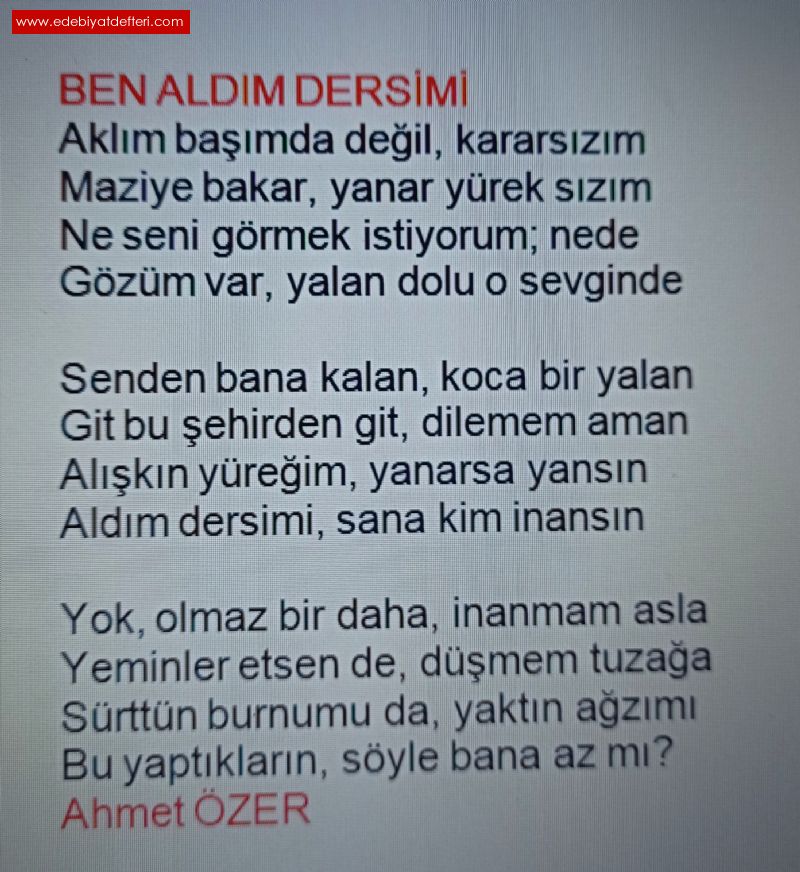 Ben aldm dersimi