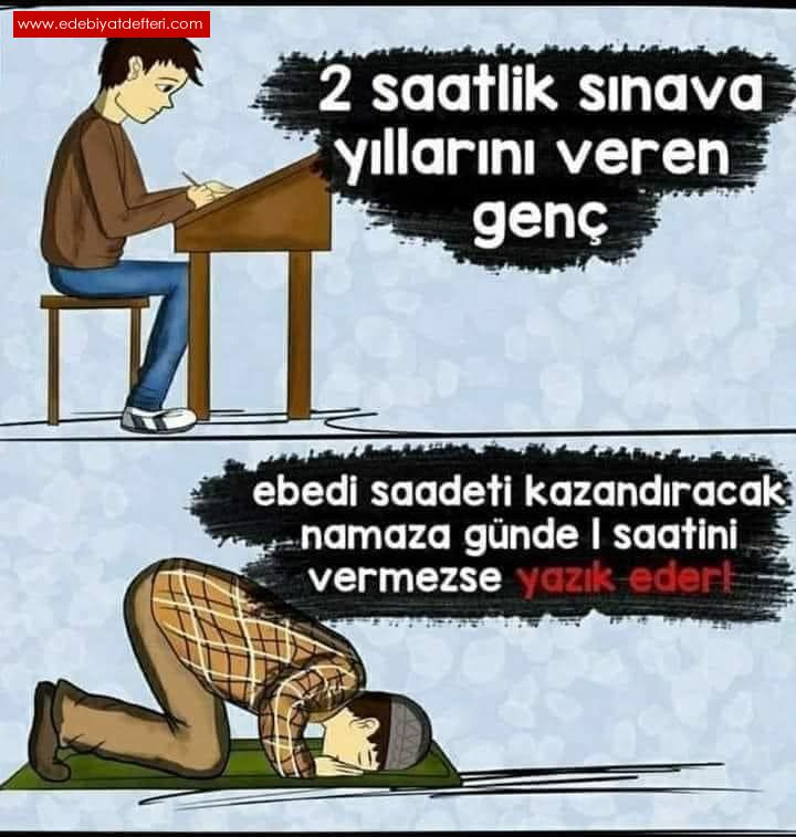 NAMAZ NSANI  YOLDA  KOMAZ  HAKKA  ULATIRIR.