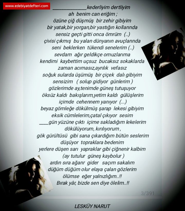 Kederliyim dertliyim ....