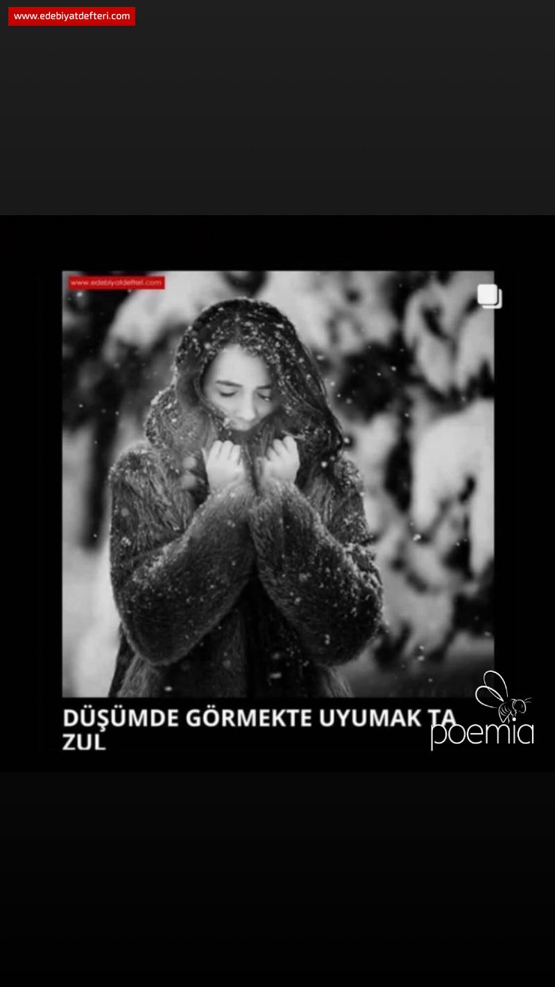 DÜŞÜMDE GÖRMEKTE UYUMAKTA ZUL