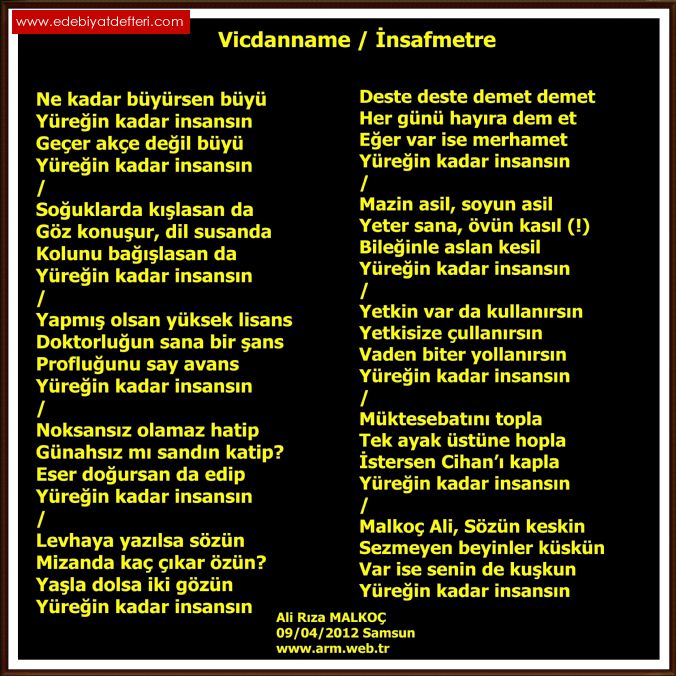Vicdanname / nsafmetre