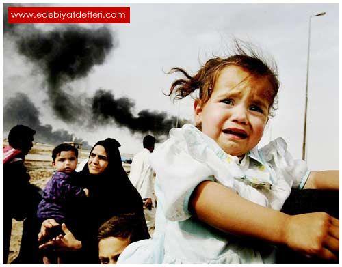 Gzme haki renkli ocuklar dedim,  Hepsi Gazzeliydi, hepsi Suriyeli