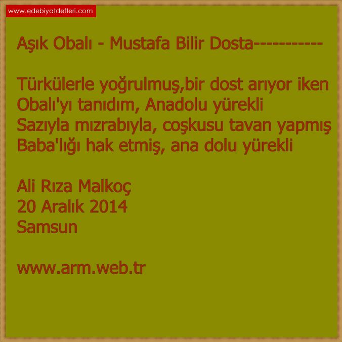 Ak Obal -  Mustafa Bilir Dosta