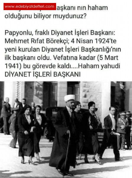 HAHAM DİYANET İŞLERİ BAŞKANI OLUR MU?