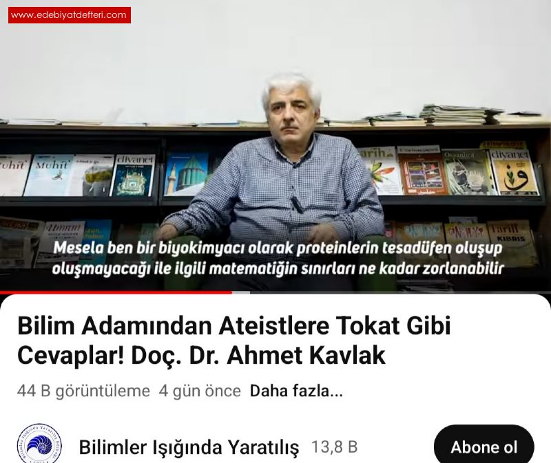 Bilim Adam, Ahmet Kavlak Sama Din Dersi Veriyor