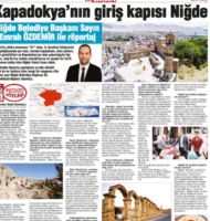 Kapadokyann Giri Kaps Nide. / Nide Belediye BakanSayn Emrah ZDEMR ile rportaj