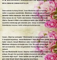 M�SL�MAN NE ZAMAN KURTULUR